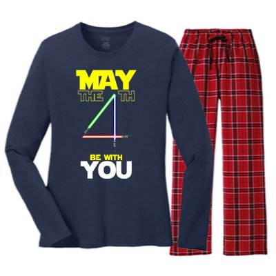 May The 4th Be With You Lightsaber Women's Long Sleeve Flannel Pajama Set 