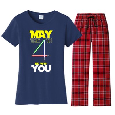 May The 4th Be With You Lightsaber Women's Flannel Pajama Set