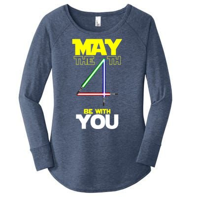 May The 4th Be With You Lightsaber Women's Perfect Tri Tunic Long Sleeve Shirt