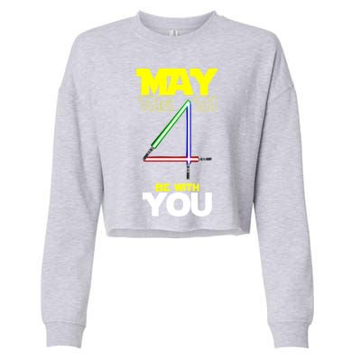 May The 4th Be With You Lightsaber Cropped Pullover Crew