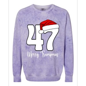 Merry Trumpmas 47 Family Matching Pj Funny Christmas Trump Gift Colorblast Crewneck Sweatshirt