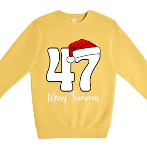 Merry Trumpmas 47 Family Matching Pj Funny Christmas Trump Gift Premium Crewneck Sweatshirt