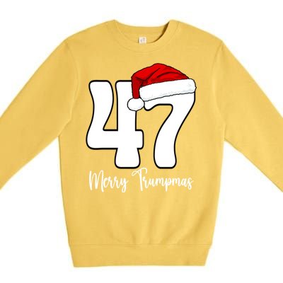 Merry Trumpmas 47 Family Matching Pj Funny Christmas Trump Gift Premium Crewneck Sweatshirt