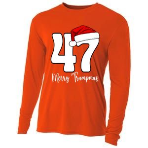 Merry Trumpmas 47 Family Matching Pj Funny Christmas Trump Gift Cooling Performance Long Sleeve Crew