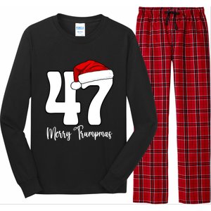 Merry Trumpmas 47 Family Matching Pj Funny Christmas Trump Gift Long Sleeve Pajama Set