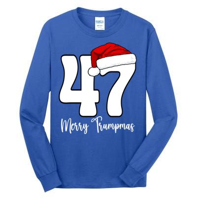 Merry Trumpmas 47 Family Matching Pj Funny Christmas Trump Gift Tall Long Sleeve T-Shirt