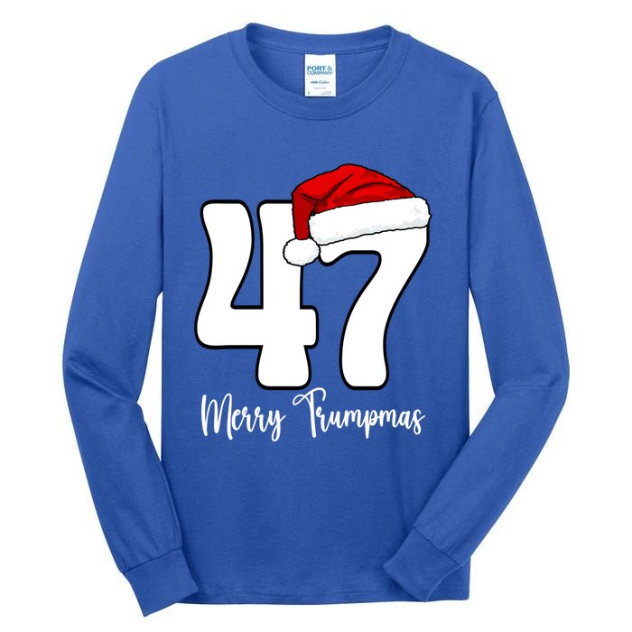 Merry Trumpmas 47 Family Matching Pj Funny Christmas Trump Gift Tall Long Sleeve T-Shirt