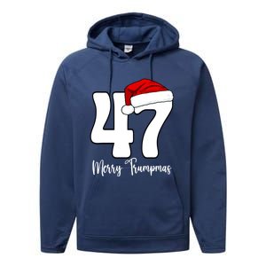 Merry Trumpmas 47 Family Matching Pj Funny Christmas Trump Gift Performance Fleece Hoodie