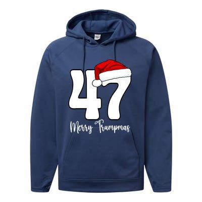 Merry Trumpmas 47 Family Matching Pj Funny Christmas Trump Gift Performance Fleece Hoodie