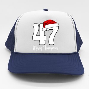 Merry Trumpmas 47 Family Matching Pj Funny Christmas Trump Gift Trucker Hat