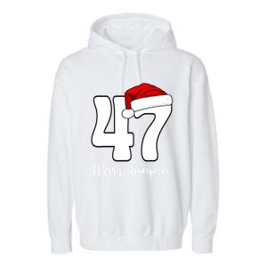 Merry Trumpmas 47 Family Matching Pj Funny Christmas Trump Gift Garment-Dyed Fleece Hoodie