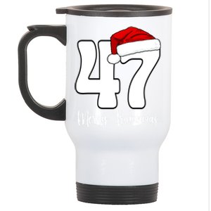 Merry Trumpmas 47 Family Matching Pj Funny Christmas Trump Gift Stainless Steel Travel Mug