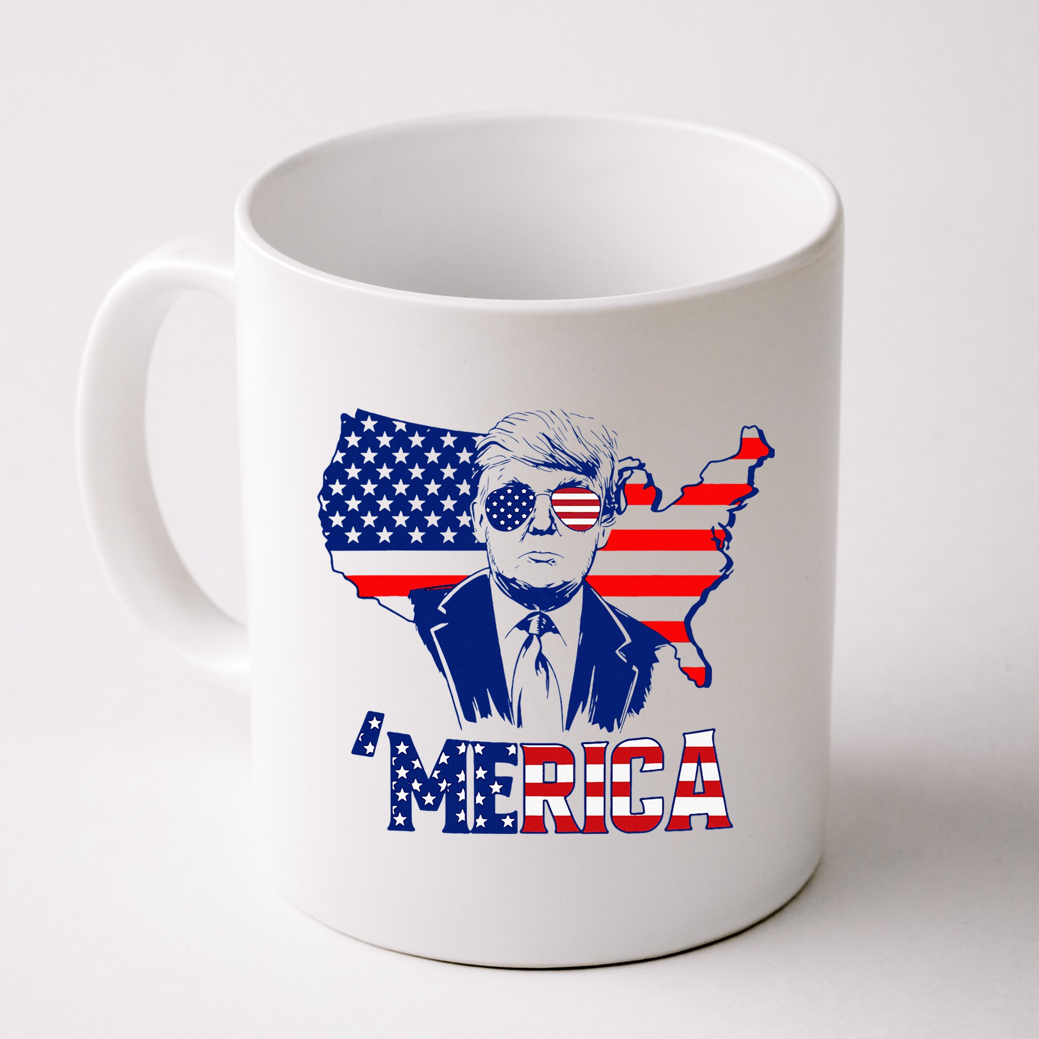 Merica Trump 4th Of July Trump American Flag Mug