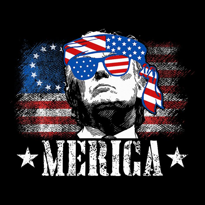 Merica Trump 4th Of July Us American Flag Drawstring Bag