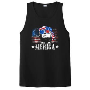 Merica Trump 4th Of July Us American Flag PosiCharge Competitor Tank