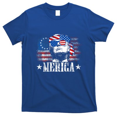 Merica Trump 4th Of July Us American Flag T-Shirt