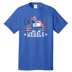 Merica Trump 4th Of July Us American Flag Tall T-Shirt