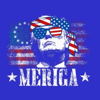 Merica Trump 4th Of July Us American Flag Zip Tote Bag