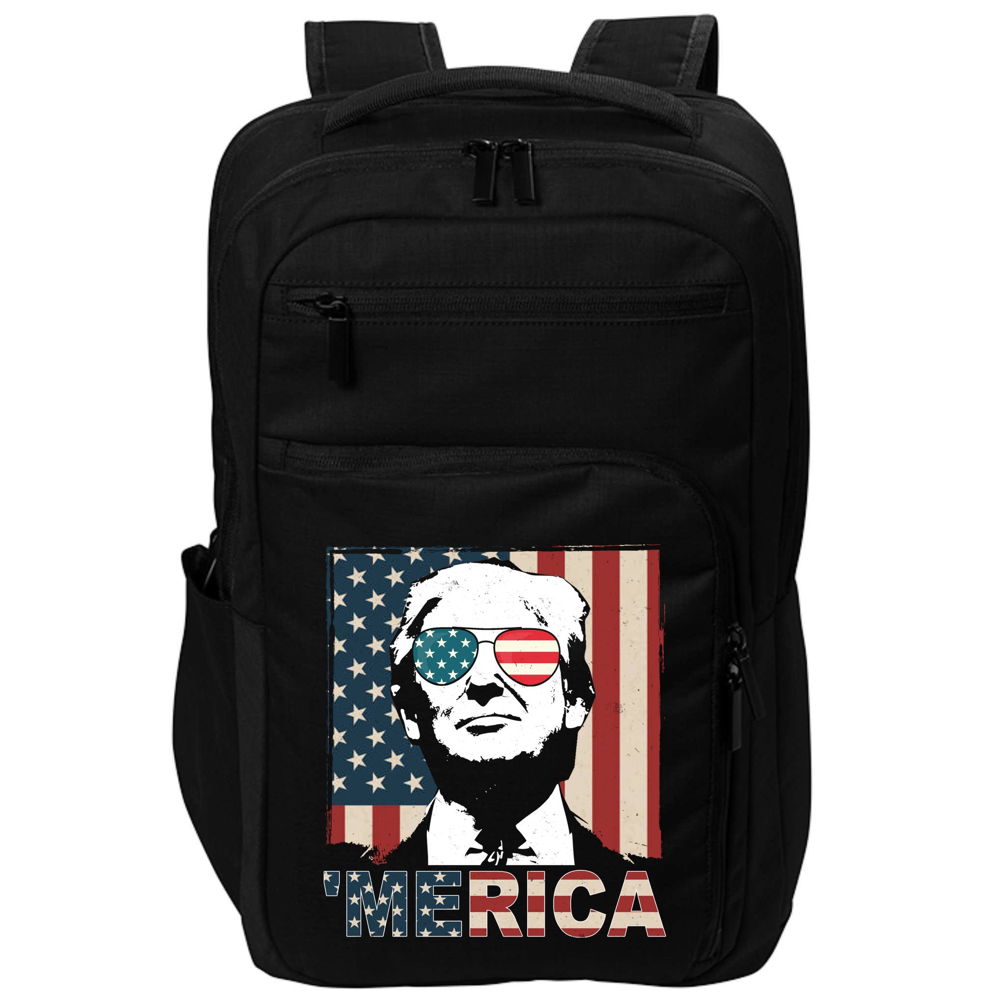 Merica Trump 4th Of July American Flag Republican Impact Tech Backpack