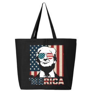 Merica Trump 4th Of July American Flag Republican 25L Jumbo Tote