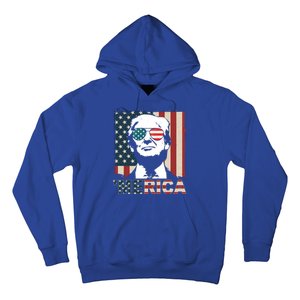 Merica Trump 4th Of July American Flag Republican Hoodie