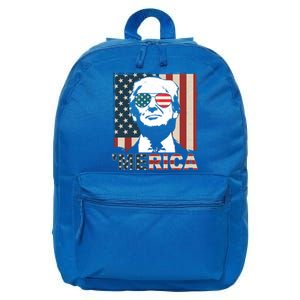 Merica Trump 4th Of July American Flag Republican 16 in Basic Backpack