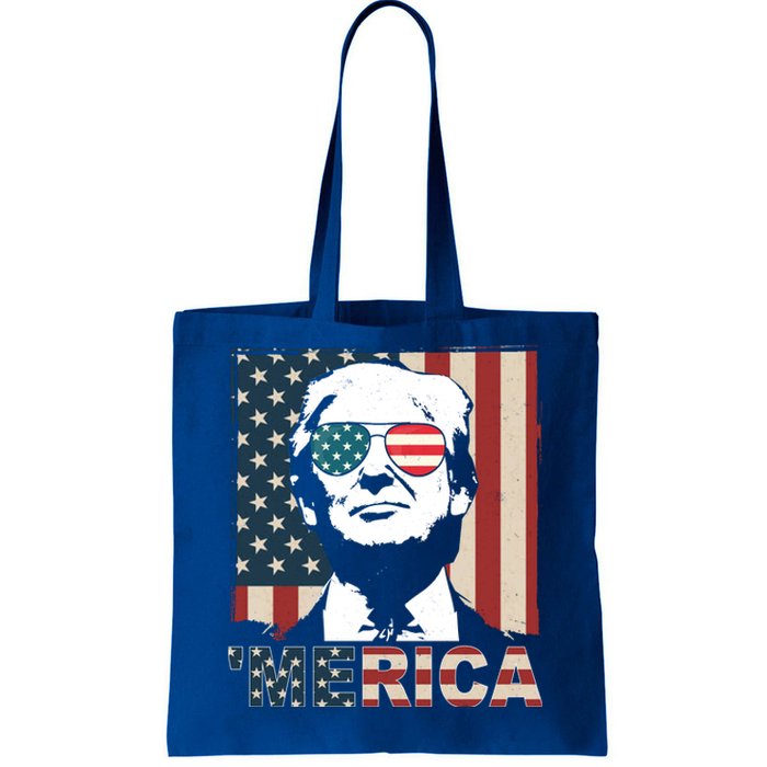 Merica Trump 4th Of July American Flag Republican Tote Bag