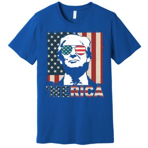 Merica Trump 4th Of July American Flag Republican Premium T-Shirt