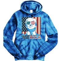 Merica Trump 4th Of July American Flag Republican Tie Dye Hoodie