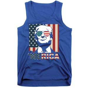 Merica Trump 4th Of July American Flag Republican Tank Top