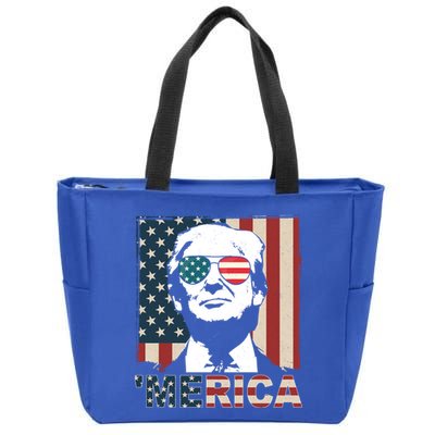 Merica Trump 4th Of July American Flag Republican Zip Tote Bag