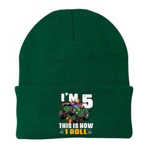 Monster Trucks 5th Birthday Party Five Years Knit Cap Winter Beanie