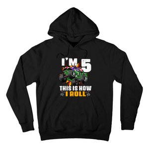 Monster Trucks 5th Birthday Party Five Years Hoodie