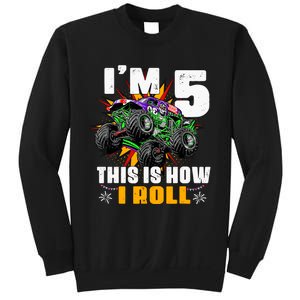 Monster Trucks 5th Birthday Party Five Years Sweatshirt