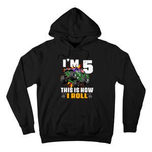 Monster Trucks 5th Birthday Party Five Years Tall Hoodie