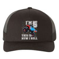 Monster Trucks 5th Birthday Party 5 Years Old Birthday Yupoong Adult 5-Panel Trucker Hat