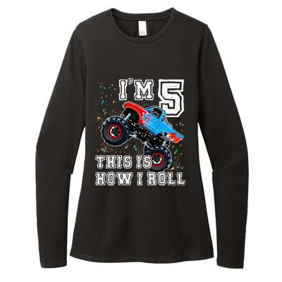 Monster Trucks 5th Birthday Party 5 Years Old Birthday Womens CVC Long Sleeve Shirt