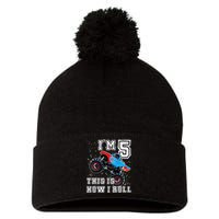 Monster Trucks 5th Birthday Party 5 Years Old Birthday Pom Pom 12in Knit Beanie