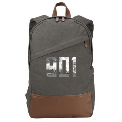 Memphis Tennessee 901 Area Code Skyline Cotton Canvas Backpack