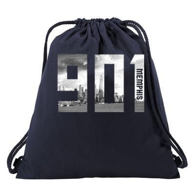 Memphis Tennessee 901 Area Code Skyline Drawstring Bag