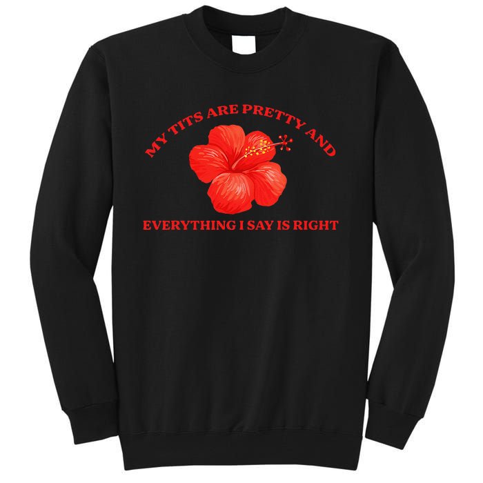 My Tits Are Pretty And Everything Tall Sweatshirt