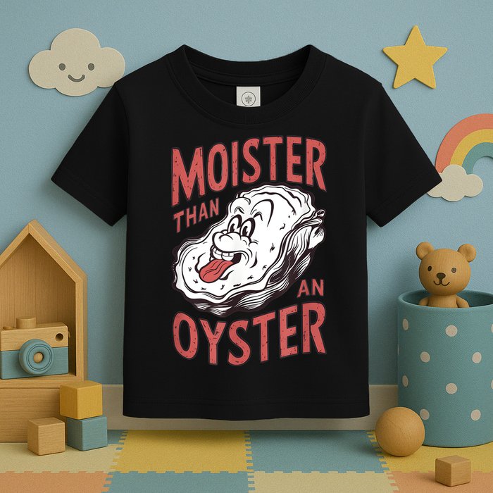 Moister Than An Oyster Funny Shucking Shellfish Shucker Toddler T-Shirt