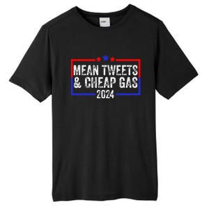 Mean Tweets And Cheap Gas Funny 2024 Pro Trump Tall Fusion ChromaSoft Performance T-Shirt