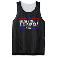 Mean Tweets And Cheap Gas Funny 2024 Pro Trump Mesh Reversible Basketball Jersey Tank