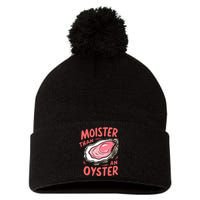 Moister Than An Oyster Pom Pom 12in Knit Beanie