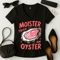 Moister Than An Oyster Women's V-Neck T-Shirt