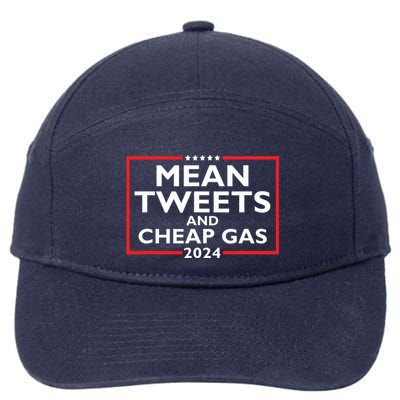 Mean Tweets And Cheap Gas Funny 2024 Protrump Election 7-Panel Snapback Hat