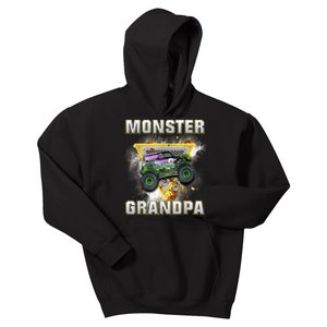 Monster Truck Are My Jam Monster Truck Grandpa Kids Hoodie