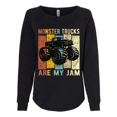 Monster Trucks Are My Jam Vintage Retro Monster Truck Womens California Wash Sweatshirt