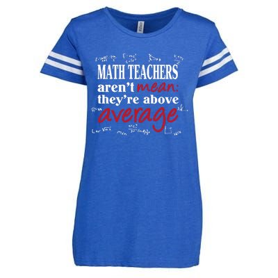 Math Teachers Aren’t Mean Above Average Enza Ladies Jersey Football T-Shirt